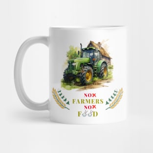 No Farmers No Food with tractor car Mug